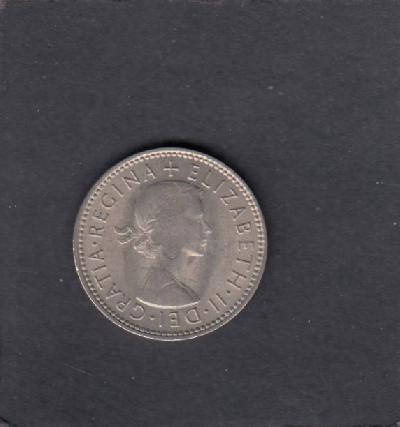 Beschrijving: 1 Shilling  ELIZABETH II